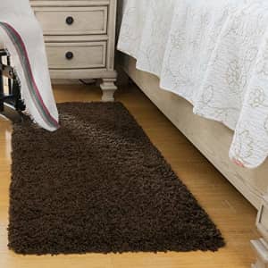 Ottomanson Shag Collection Area Rug, 20" x 59", Brown for $19 Ottomanson Shag Collection Area Rug, 20" x 59", Brown for $19