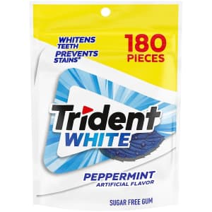 Trident White 180-Count Sugar Free Gum for $6.63 via Sub & Save