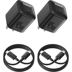 Baseus 45W USB-C Charger 2-Pack for $18 Baseus 45W USB-C Charger 2-Pack for $18