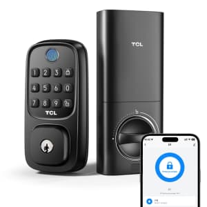 TCL Smart Lock D1 Keyless Entry with Fingerprint for $50