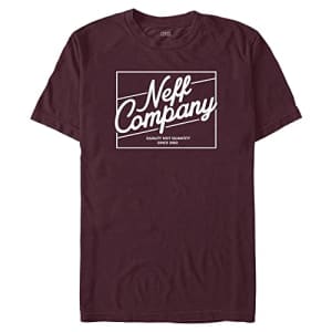 NEFF Deluxe Block Young Men's Short Sleeve Tee Shirt, Burgundy, XX-Large for $19