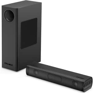 Sakobs TV Sound Bar and Wireless Subwoofer for $76
