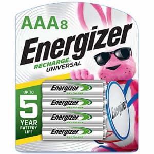 Energizer Rechargeable AAA Batteries, 700 mAh NiMH, Pre-charged, Chargeable for 1,000 Cycles, 8 for $27