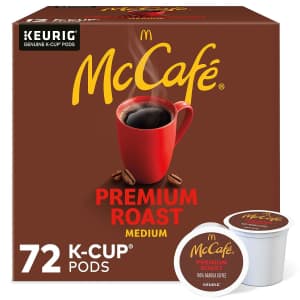 McCafé Coffee Premium Roast Medium K-Cup 72-Pack for $25 via Sub & Save