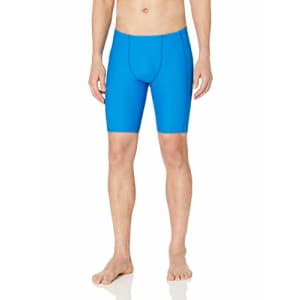 Amazon Essentials Men's Swim Jammer, Blue, Large for $25