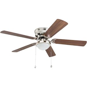 Harbor Breeze Armitage 52-in Brushed Nickel Indoor Flush Mount Ceiling Fan with Light Kit for $60