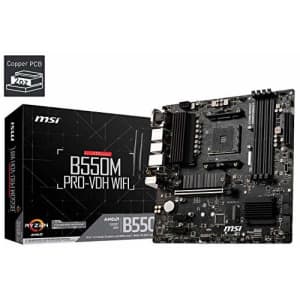 MSI AMD B550M PRO-VDH WiFi Socket AM4 Micro ATX DDR4-SDRAM Motherboard for $160