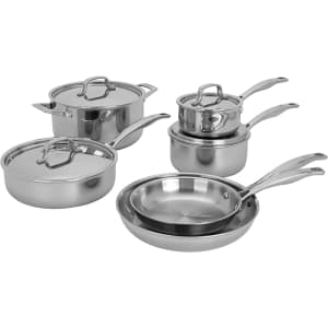 J.A. Henckels RealClad 10-Piece Stainless Steel Cookware Set for $195