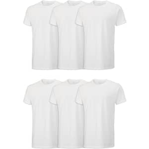 Fruit of the Loom Men's Eversoft Stay Tucked Crew T-Shirt 6-Pack for $15 Fruit of the Loom Men's Eversoft Stay Tucked Crew T-Shirt 6-Pack for $15