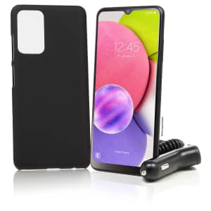 Samsung Galaxy A03s 32GB Android Tracfone Phone w/ 1 Year of Service. That's $115 less than you'd pay for the phone and plan sold separately elsewhere.