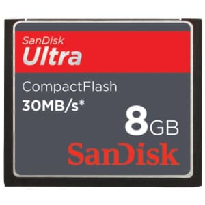 SanDisk 8GB/30MB Ultra CF Card ( SDCFH-008G-A11, US Retail Package ) for $41