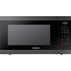 Samsung MS19M8020TG/AA Microwave Oven, 1.9 cubic feet, Fingerprint Resistant Black Stainless Steel for $300