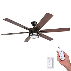 Honeywell Ceiling Fans Kaliza - 56-in Dual Mount Indoor - LED Ceiling Fan with Light - Contemporary for $154