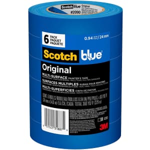 ScotchBlue Original Muti-Surface Painters Tape 60-Yard Roll 6-Pack for $16 ScotchBlue Original Muti-Surface Painters Tape 60-Yard Roll 6-Pack for $16