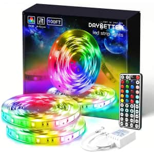 Daybetter 100-Ft. Color-Changing LED Strip Lights w/ Remote Control for $20