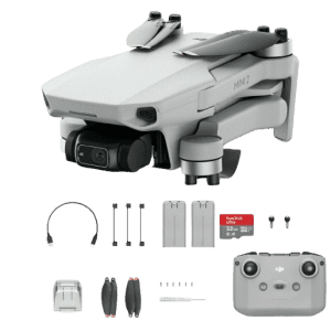 DJI Mini 2 4K Quadcopter Drone 2-Battery Bundle w/ 32GB microSD Card for $339