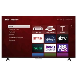 TCL 65" Class 4-Series 4K UHD HDR Smart Roku TV for $228