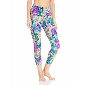 Body Glove Active Women's Drift Perfomance FIT Activewear Capri Pant, Oceanic Floral, X-Small for $14