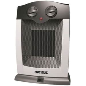 Optimus Electric Portable Oscillating Ceramic Heater for $19