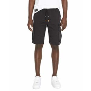Avirex Men's Drawcord Cargo Shorts, Jet Black, 30 for $10