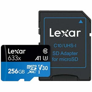 Lexar 256GB High-Performance UHS-I Class 10 U3 633x microSDXC Memory Card with SD Adapter for $17