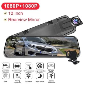 Acceo 10" 1080p Rearview Mirror Dash Cam for $45 Acceo 10" 1080p Rearview Mirror Dash Cam for $45
