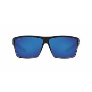 Costa Del Mar Men's Rincon Sunglasses, Matte Smoke Crystal/Blue Mirrored Polarized 580G, 63 mm for $163