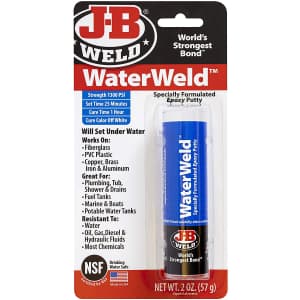 J-B Weld WaterWeld 2-oz. Epoxy Putty Stick for $4 J-B Weld WaterWeld 2-oz. Epoxy Putty Stick for $4