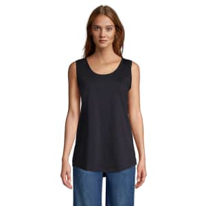 Lands' End Women's Supima Cotton Tunic Tank Top for $12 Lands' End Women's Supima Cotton Tunic Tank Top for $12