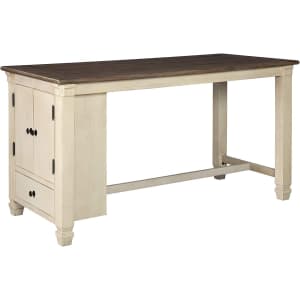 Signature Design by Ashley Bolanburg Counter Height Dining Table w/ Storage Cabinet for $550