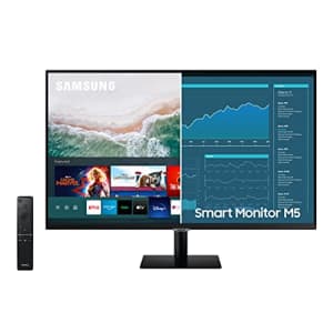 SAMSUNG 27-inch M5 Smart Monitor with Mobile Connectivity, FHD, Remote Access, Office 365 for $200