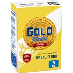 Gold Medal Unbleached Bread Flour 5-lb. Box for $3.90 via Sub & Save