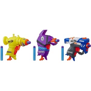 Nerf Fortnite 3 Dart-Firing Micro Trio for $20 Nerf Fortnite 3 Dart-Firing Micro Trio for $20