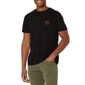 Billabong Men's Classic Short Sleeve Premium Logo Graphic T-Shirt, Black Walled, Medium for $27