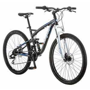 Mongoose Men's Detour Moutain Bike, 18-Inch Aluminum Frame, 26-Inch Wheels, Grey for $401