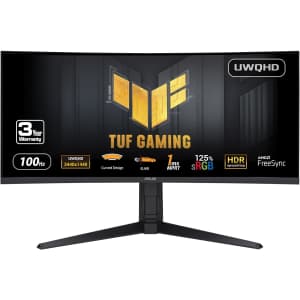 Asus TUF 34" HDR FreeSync Ultra-Wide Curved Gaming Monitor for $249