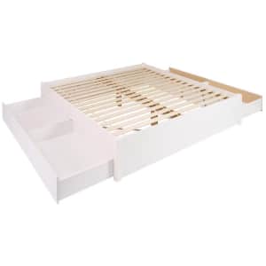 Prepac Select 4-Post King Platform Bed w/ 4 Drawers for $496