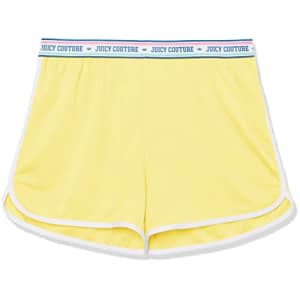 Juicy Couture Girls' Pull-On Shorts, Sunshine/Mesh, 8-10 for $7