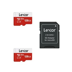 Lexar E-Series 128GB Micro SD Card[2 Pack], MicroSDXC Flash Memory Card with Adapter Up to 100MB/s, for $23