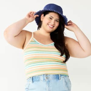 SO Junior Women's Plus Size Cropped Cami for $3