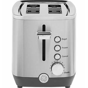 GE 2-Slice Toaster, Easy-to Use Toaster with Pre-Set Controls for 7 Shade Settings, Bagels & Frozen for $39