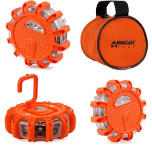 Wagan Fred Pro Flashing LED Roadside Disc 3-Pack for $10