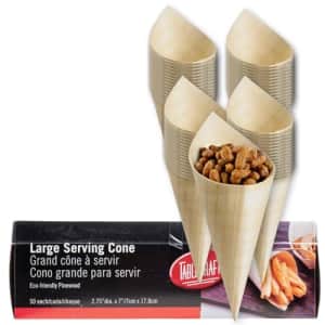 Tablecraft Disposable Serving Cone, Bamboo, Multi-Colour, 7.3 x 8.89 x 17.78 cm for $22