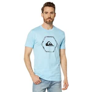 Quiksilver Men's in Shapes Tee Shirt, Sky Blue, Large for $20