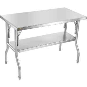 Vevor 48" Stainless Steel Folding Table. That's almost a third off and the best price Amazon's ever offered.