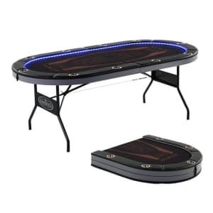 Barrington 10-Player Poker Table w/ LED for $199