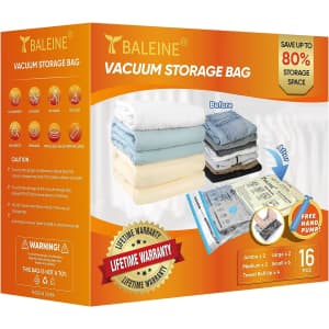 Baleine Combo Vacuum Storage Bag 16-Pack for $23