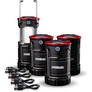 Eveready LED Camping Lanterns 4-Pack for $33