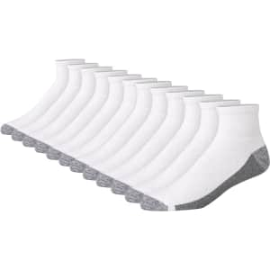 Hanes Men's Max Cushioned Ankle Socks 12-Pack for $15