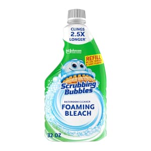 Scrubbing Bubbles Foaming Bleach 32-oz. Bathroom Cleaner Refill for $8 Scrubbing Bubbles Foaming Bleach 32-oz. Bathroom Cleaner Refill for $8